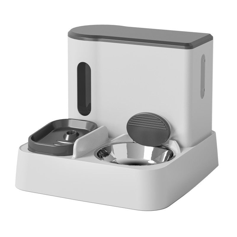 Cat Automatic Pet Feeder Water Dispenser Integrated Double Bowl Drinking Pet