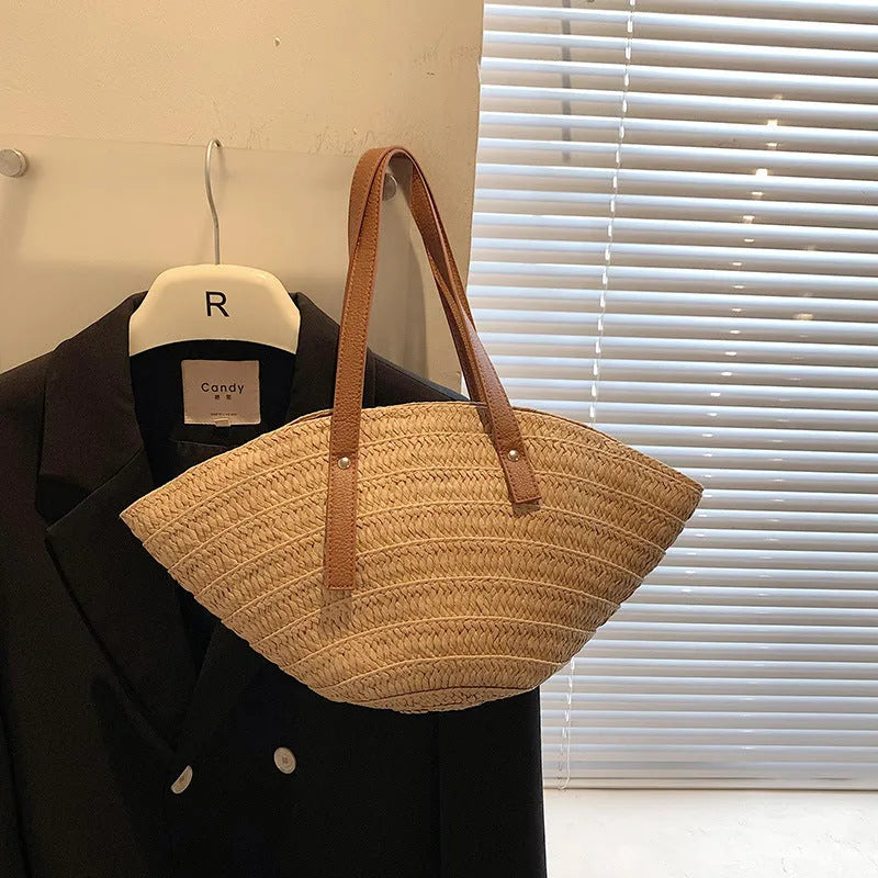 Beach straw hat woven handbag - Bellarte Enchanté Beach straw hat woven handbag