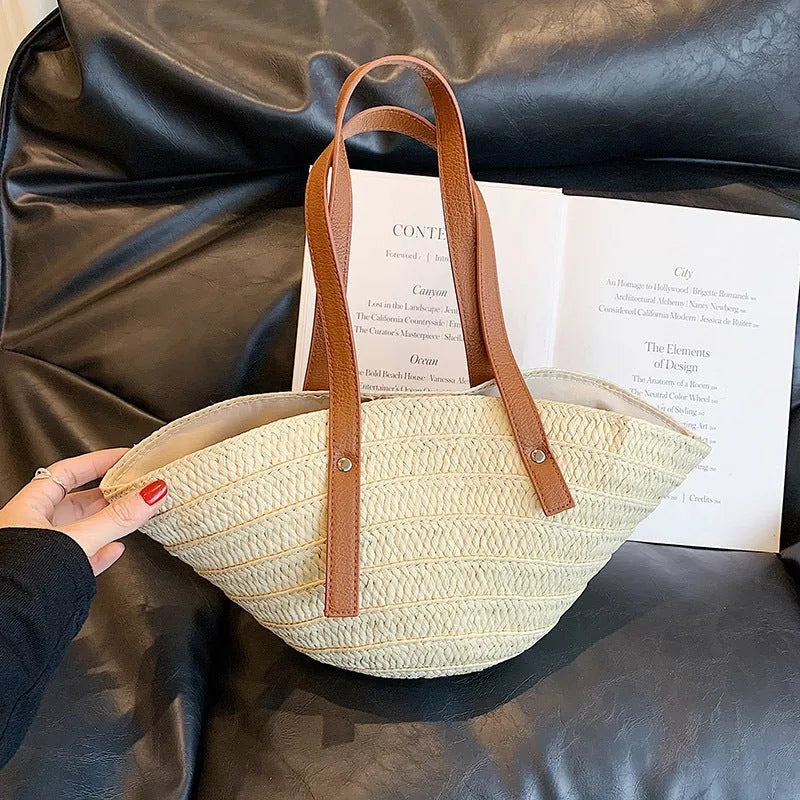 Beach straw hat woven handbag - Bellarte Enchanté Beach straw hat woven handbag