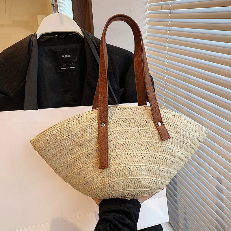 Beach straw hat woven handbag - Bellarte Enchanté Beach straw hat woven handbag
