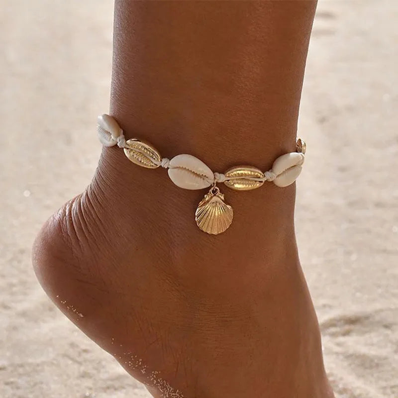 Beach Vacation Shell Anklet Bohemian Style - Bellarte Enchanté Beach Vacation Shell Anklet Bohemian Style
