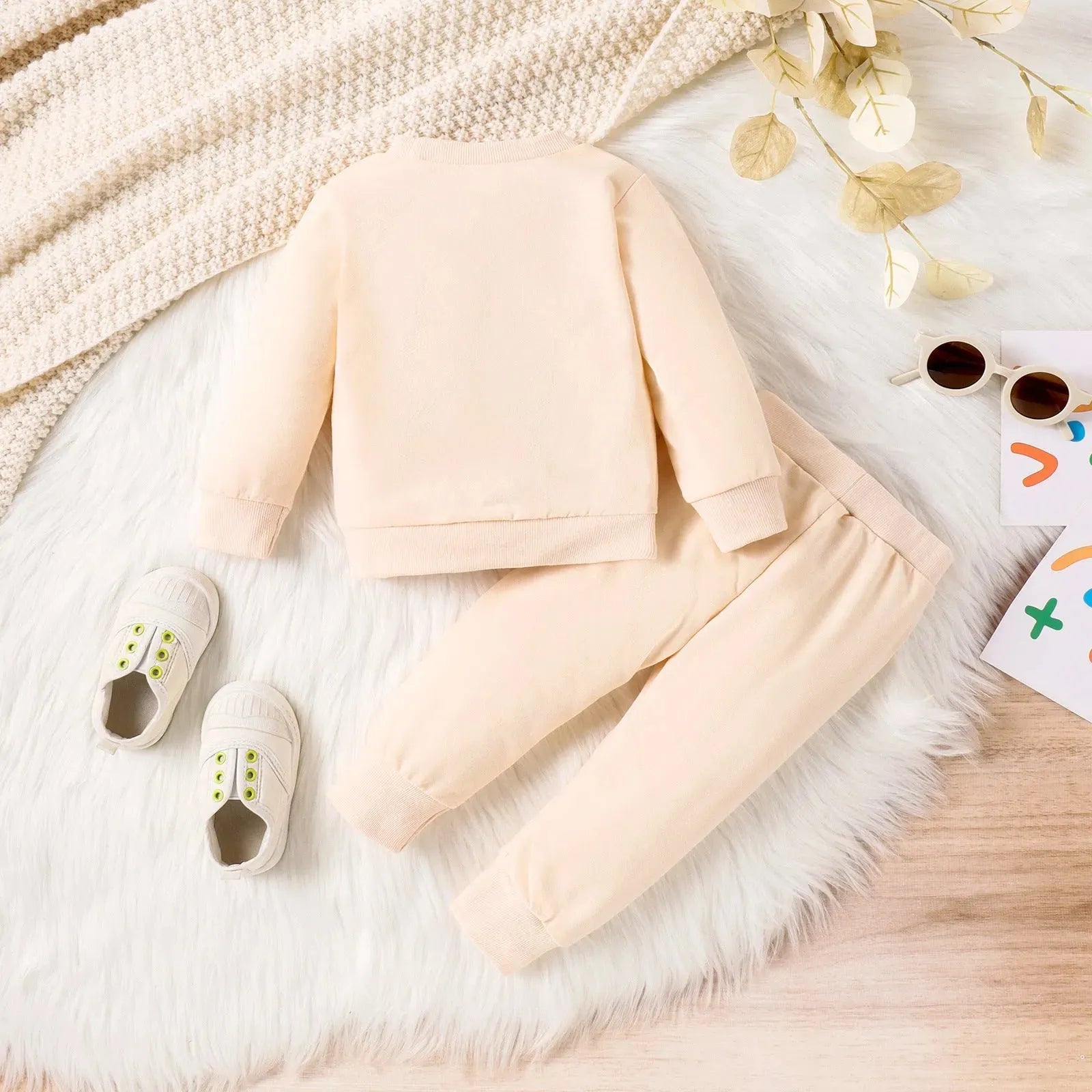 Bear Pullover Sweater Pleated Trousers Sports Suit - Bellarte Enchanté Bear Pullover Sweater Pleated Trousers Sports Suit