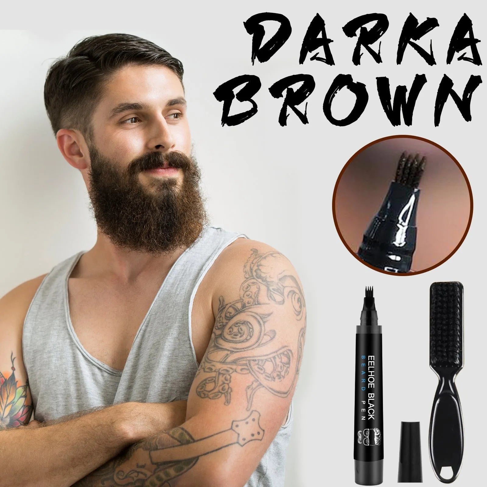 Beard Refill Pen Kit Waterproof Beard Tracing - Bellarte Enchanté Beard Refill Pen Kit Waterproof Beard Tracing