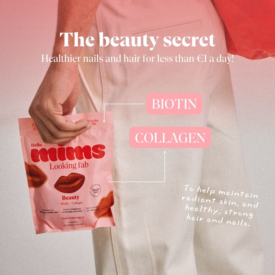 Mims Beauty – Collagen & Biotin Gummies for Radiant Skin, Hair & Nails