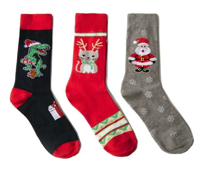 Big Red Cotton Christmas Mid-calf Personality E-commerce Socks Gift Socks - Bellarte Enchanté Big Red Cotton Christmas Mid-calf Personality E-commerce Socks Gift Socks