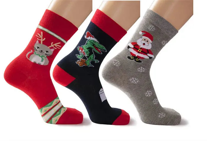Big Red Cotton Christmas Mid-calf Personality E-commerce Socks Gift Socks - Bellarte Enchanté Big Red Cotton Christmas Mid-calf Personality E-commerce Socks Gift Socks