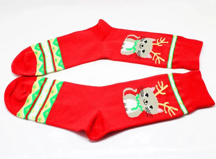 Big Red Cotton Christmas Mid-calf Personality E-commerce Socks Gift Socks - Bellarte Enchanté Big Red Cotton Christmas Mid-calf Personality E-commerce Socks Gift Socks