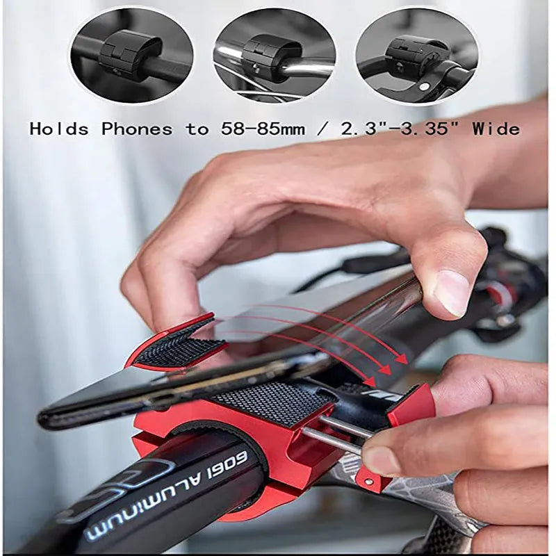 Bike Phone Mount Folding Motorcycle Phone Holder Aluminum Universal Cell Phone Bicycle Stand - Bellarte Enchanté Bike Phone Mount Folding Motorcycle Phone Holder Aluminum Universal Cell Phone Bicycle Stand