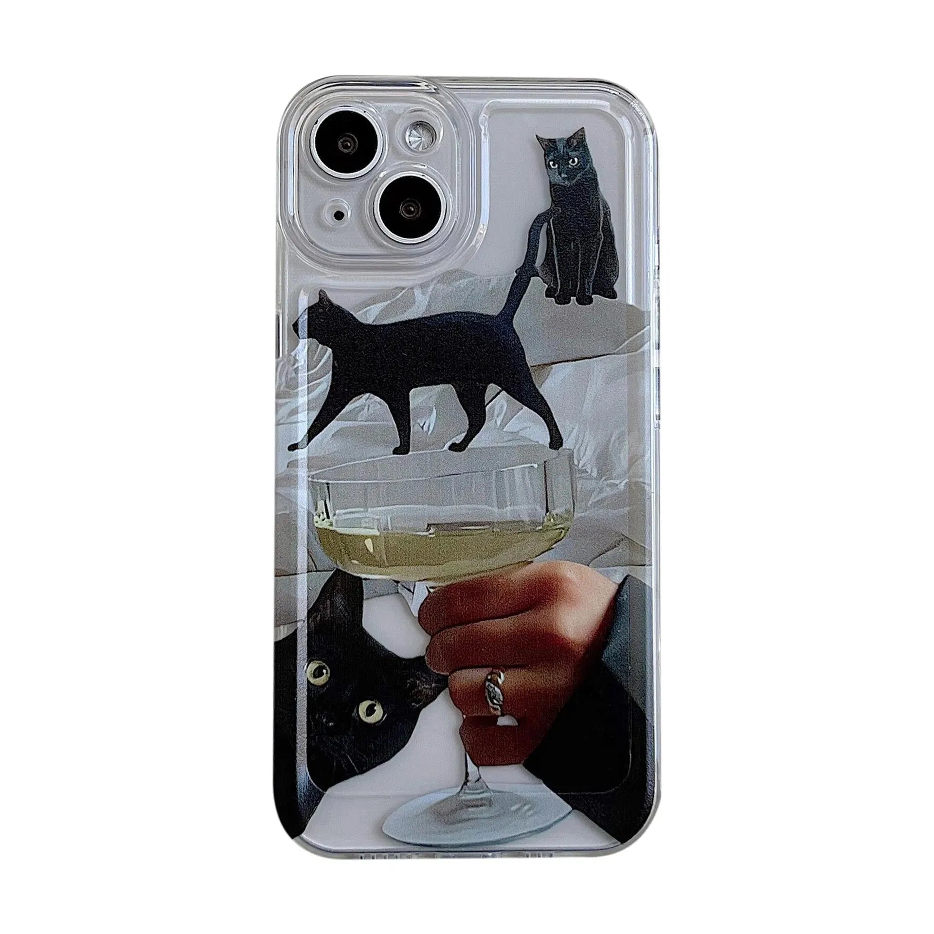 Black Cat Printed Phone Case - Bellarte Enchanté Black Cat Printed Phone Case