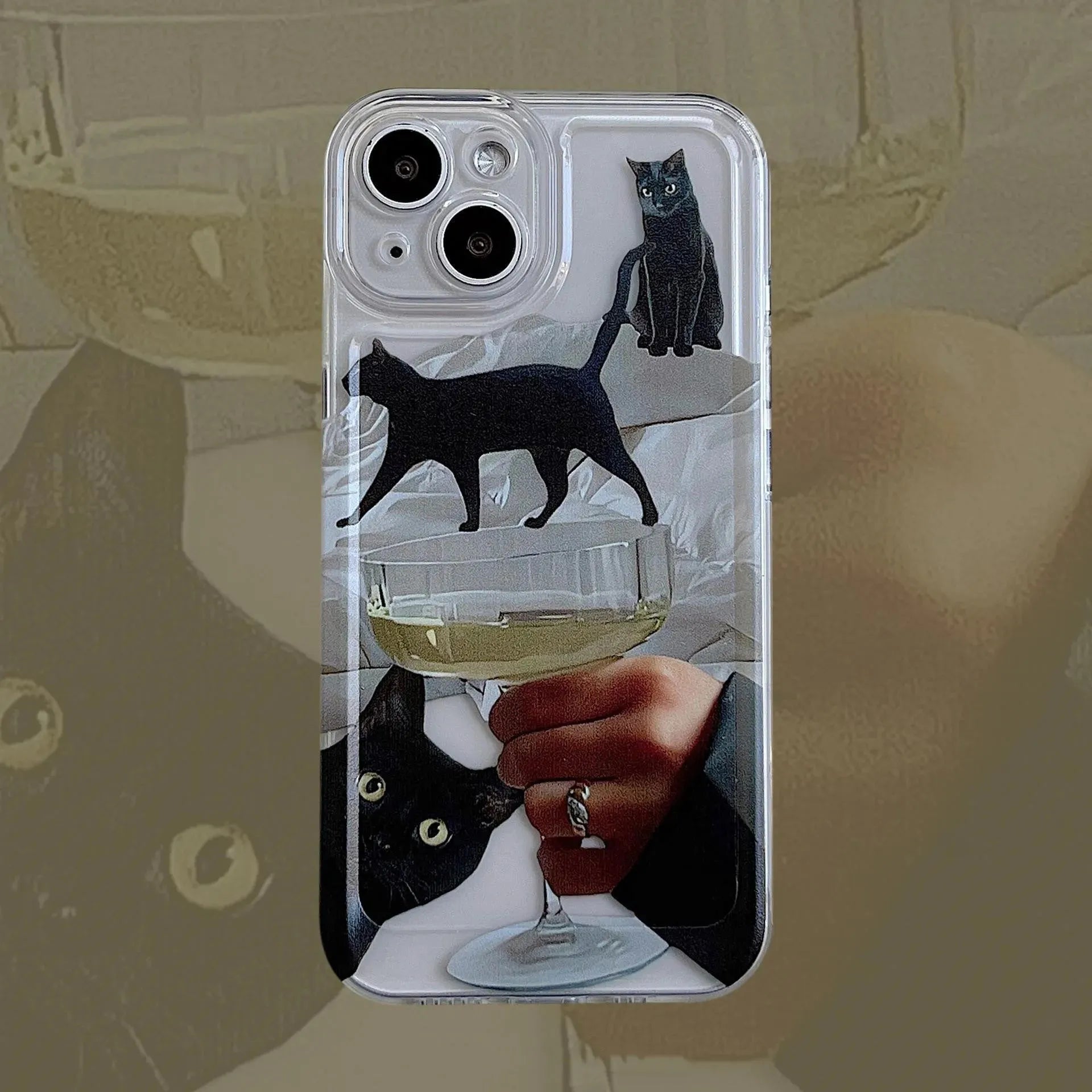 Black Cat Printed Phone Case - Bellarte Enchanté Black Cat Printed Phone Case