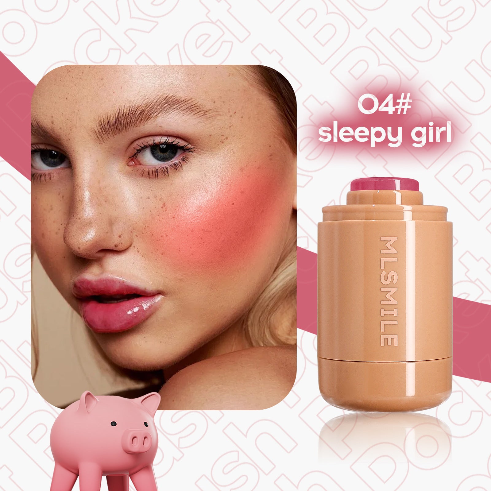 Blush Stick 6-color Highlight Brightening Portable - Bellarte Enchanté Blush Stick 6-color Highlight Brightening Portable