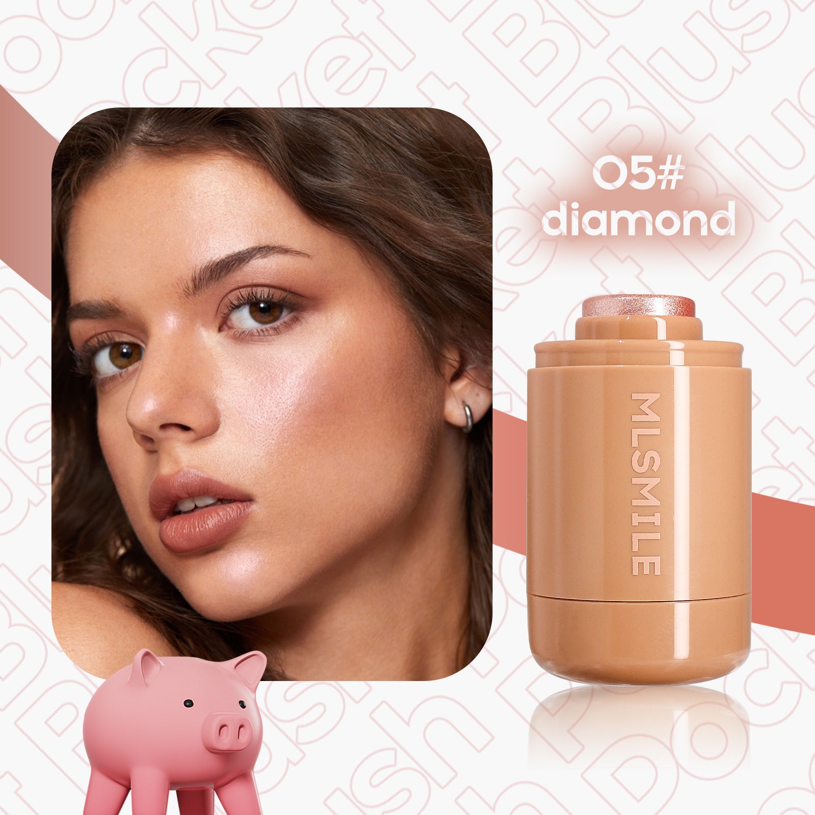 Blush Stick 6-color Highlight Brightening Portable - Bellarte Enchanté Blush Stick 6-color Highlight Brightening Portable