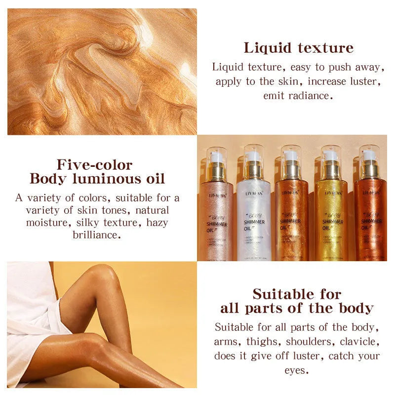 Body Gloss Oil Facial Repair Liquid Highlight Oil - Bellarte Enchanté Body Gloss Oil Facial Repair Liquid Highlight Oil