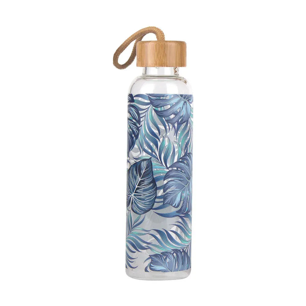 Borosilicate Glass With Bamboo Lid And Drawstring - Bellarte Enchanté Borosilicate Glass With Bamboo Lid And Drawstring