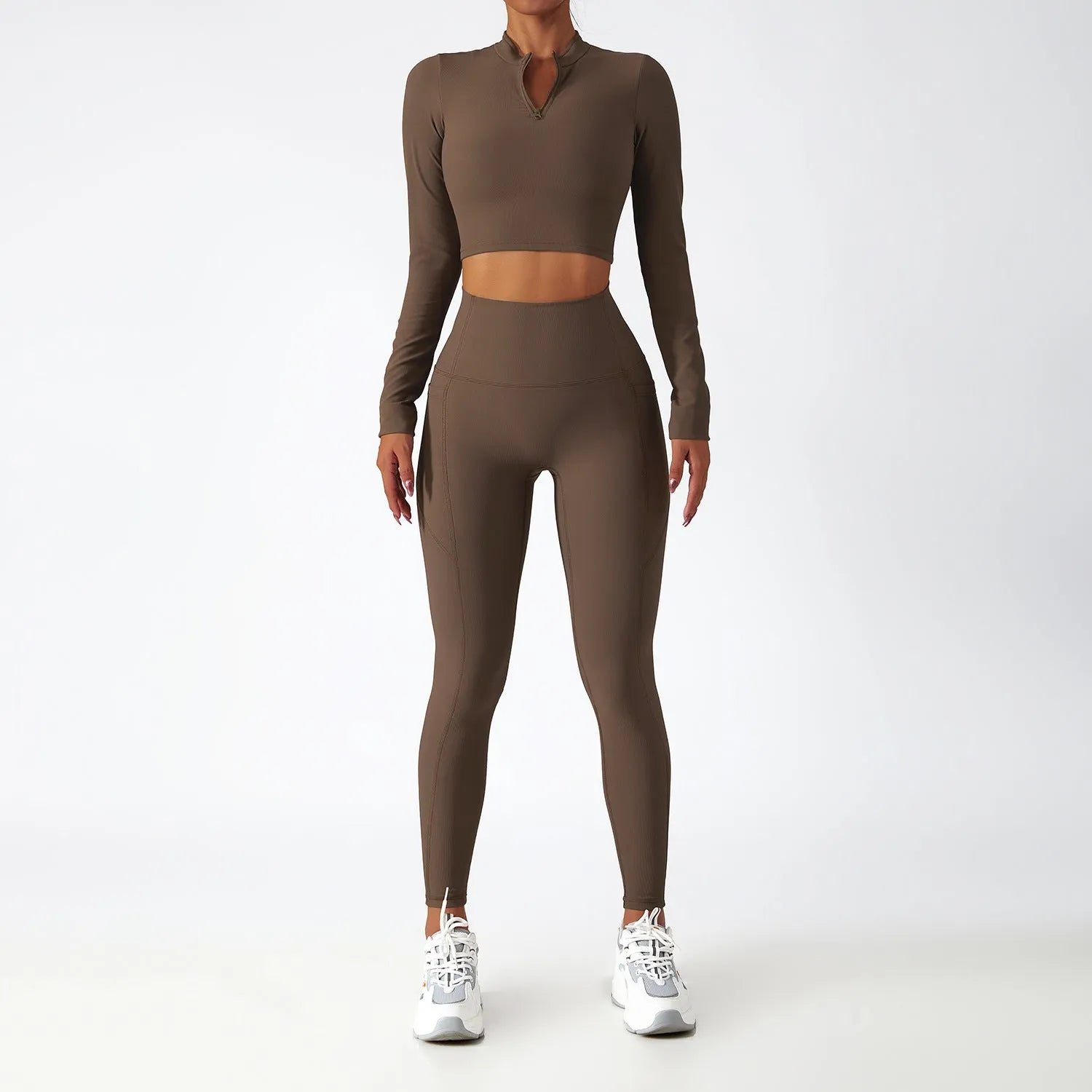 Breathable Zipper Long Sleeve Yoga Suit - Bellarte Enchanté Breathable Zipper Long Sleeve Yoga Suit