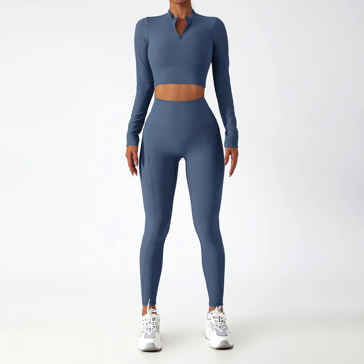 Breathable Zipper Long Sleeve Yoga Suit - Bellarte Enchanté Breathable Zipper Long Sleeve Yoga Suit