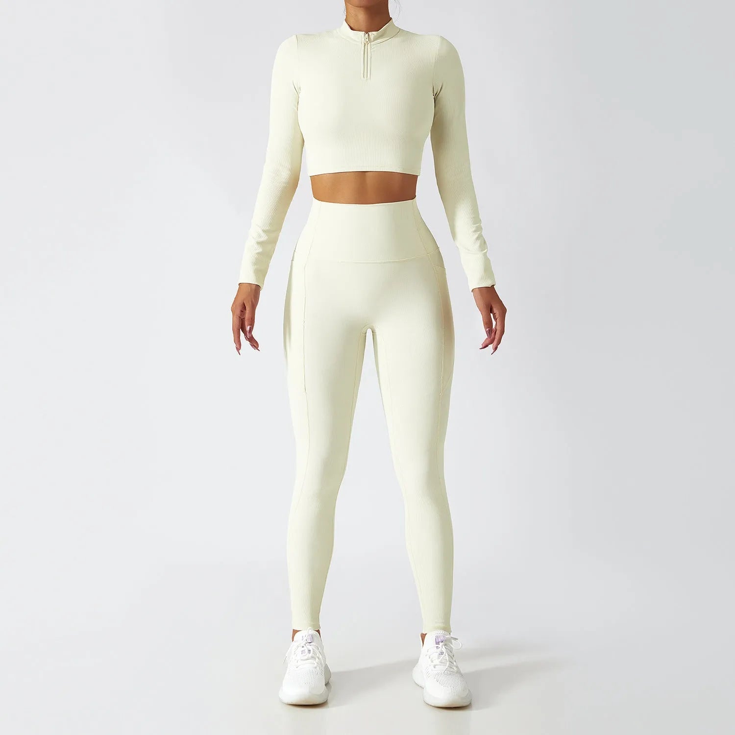 Breathable Zipper Long Sleeve Yoga Suit - Bellarte Enchanté Breathable Zipper Long Sleeve Yoga Suit