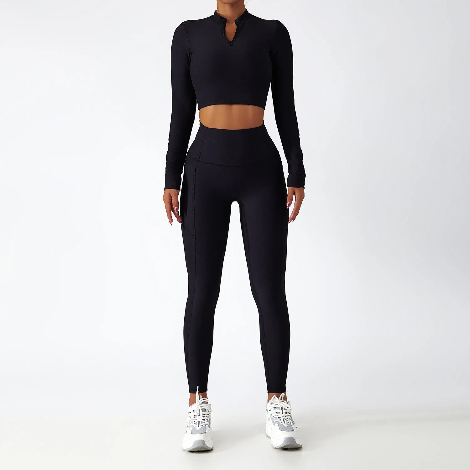 Breathable Zipper Long Sleeve Yoga Suit - Bellarte Enchanté Breathable Zipper Long Sleeve Yoga Suit