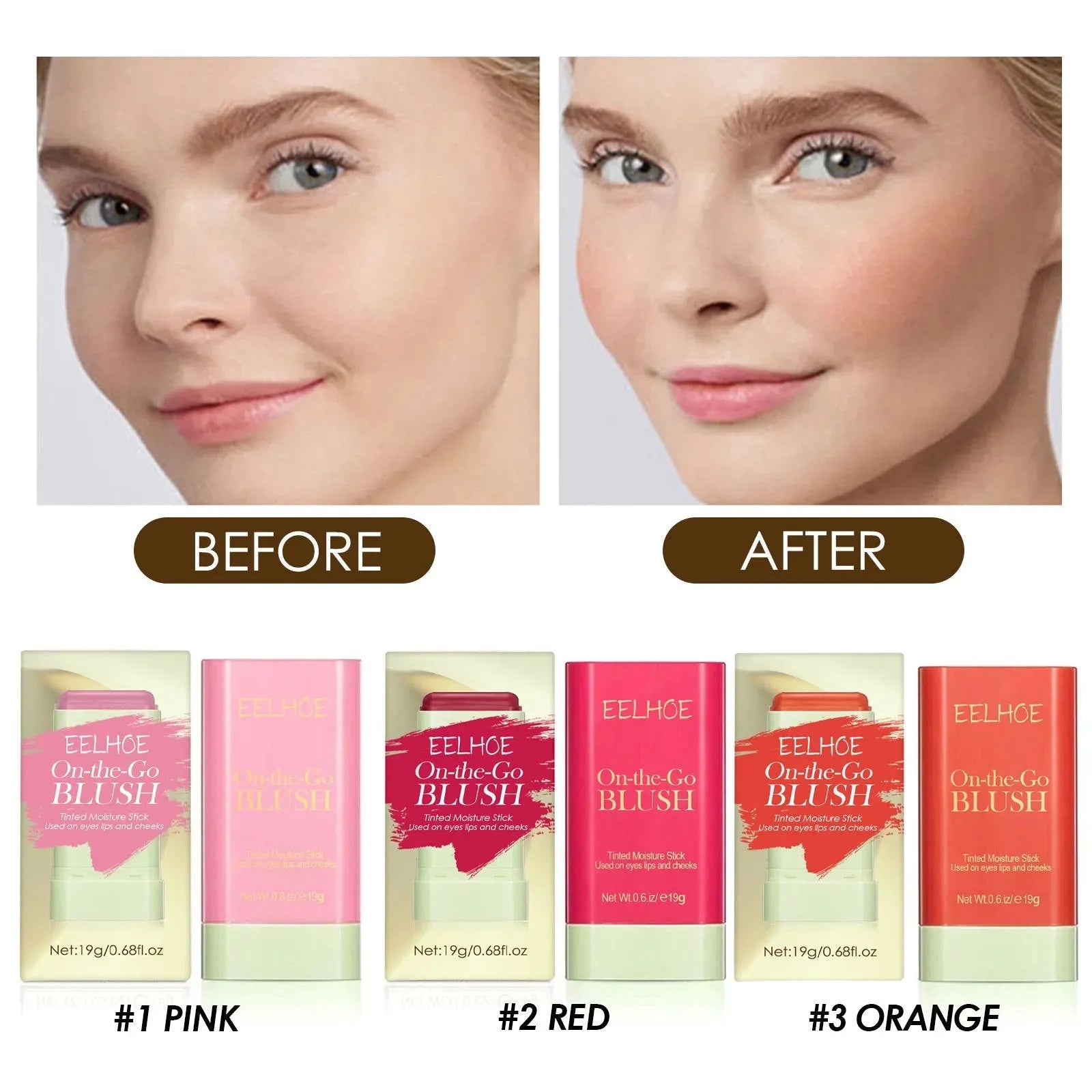 Brightening And Repairing Three-dimensional Highlight Delicate Waterproof Multifunctional Blush Stick - Bellarte Enchanté Brightening And Repairing Three-dimensional Highlight Delicate Waterproof Multifunctional Blush Stick