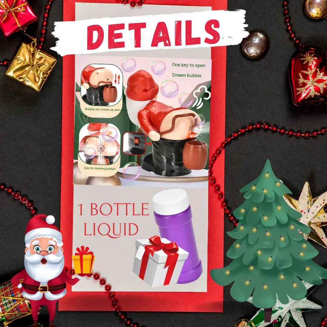 🎅 Bubbling Laughter Guaranteed Electric Bubble Santa🎅 - Bellarte Enchanté 🎅 Bubbling Laughter Guaranteed Electric Bubble Santa🎅