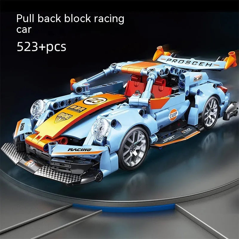 Building Block Racing Sports Car Car Assembly Model Car Boy Assembling And Combined Toys Gift - Bellarte Enchanté Building Block Racing Sports Car Car Assembly Model Car Boy Assembling And Combined Toys Gift