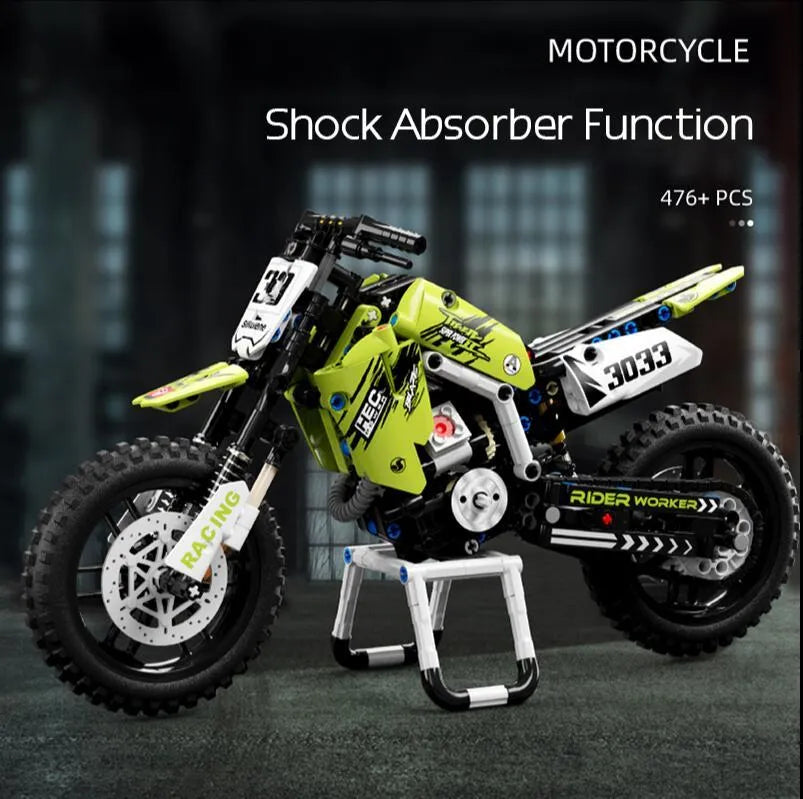 Building Blocks Motorcycle Model Children's Educational Assembly Toys - Bellarte Enchanté Building Blocks Motorcycle Model Children's Educational Assembly Toys