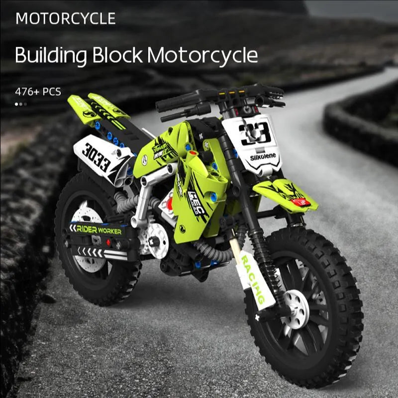 Building Blocks Motorcycle Model Children's Educational Assembly Toys - Bellarte Enchanté Building Blocks Motorcycle Model Children's Educational Assembly Toys