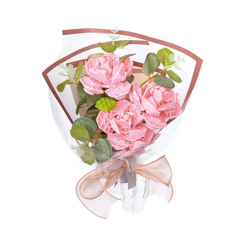 Building Blocks Small Particles Assembled Simulation Plastic Flowers - Bellarte Enchanté Building Blocks Small Particles Assembled Simulation Plastic Flowers