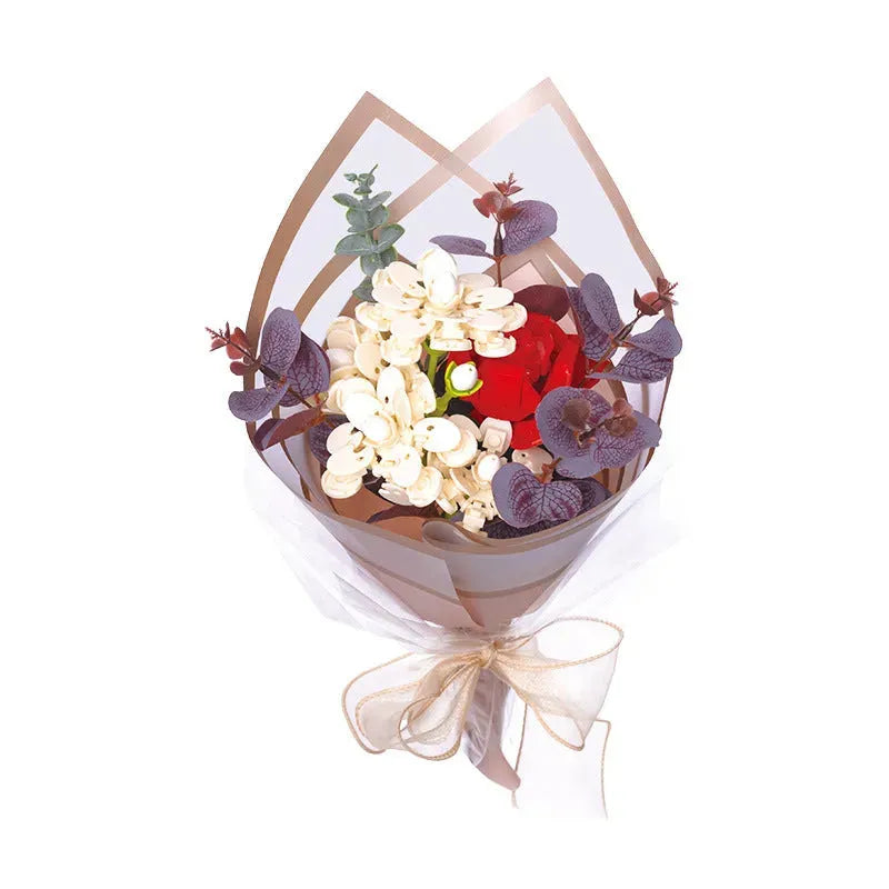 Building Blocks Small Particles Assembled Simulation Plastic Flowers - Bellarte Enchanté Building Blocks Small Particles Assembled Simulation Plastic Flowers