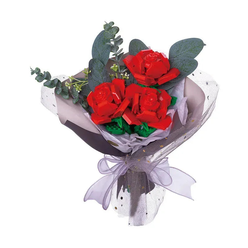 Building Blocks Small Particles Assembled Simulation Plastic Flowers - Bellarte Enchanté Building Blocks Small Particles Assembled Simulation Plastic Flowers