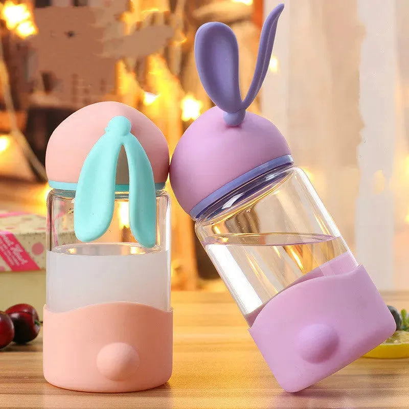 Bunny Borosilicate Glass Water Bottle - Bellarte Enchanté Bunny Borosilicate Glass Water Bottle