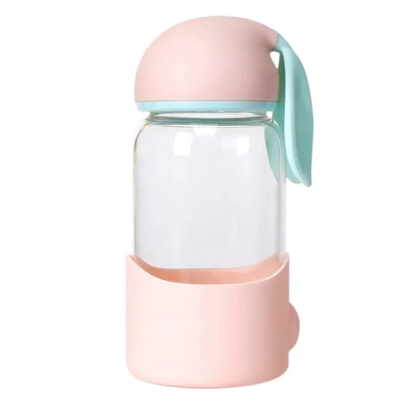 Bunny Borosilicate Glass Water Bottle - Bellarte Enchanté Bunny Borosilicate Glass Water Bottle