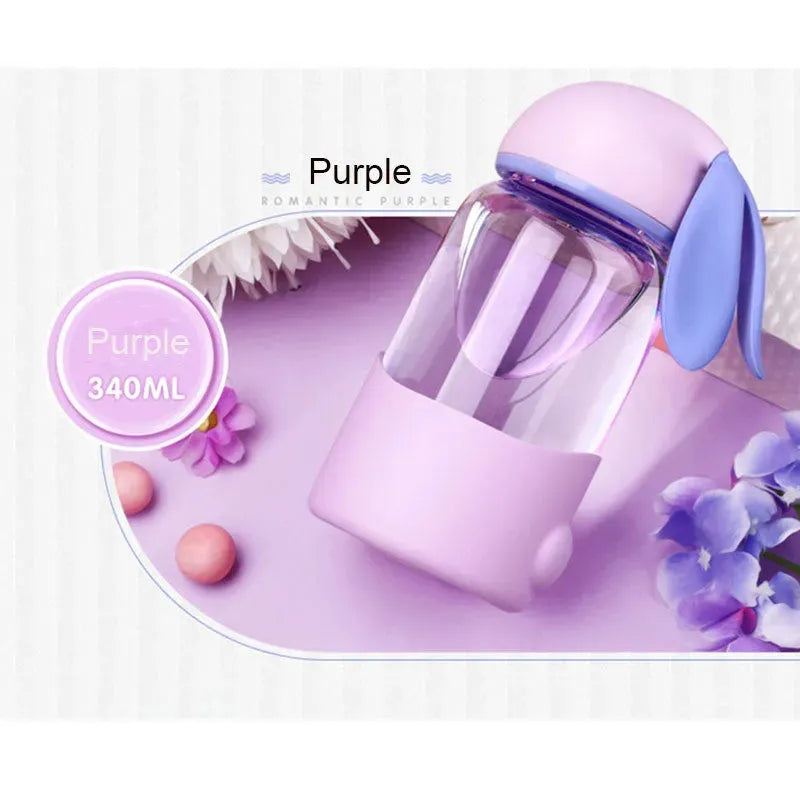 Bunny Borosilicate Glass Water Bottle - Bellarte Enchanté Bunny Borosilicate Glass Water Bottle