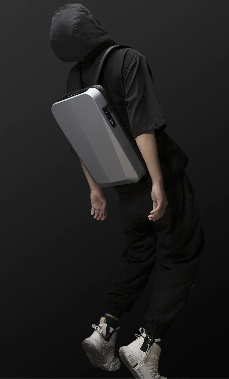 Business Backpack Men's Plastic Hard Case Computer Bag - Bellarte Enchanté Business Backpack Men's Plastic Hard Case Computer Bag