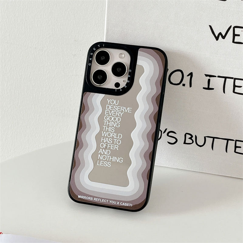 Ins Style Inspirational Letter Mirror Phone Case