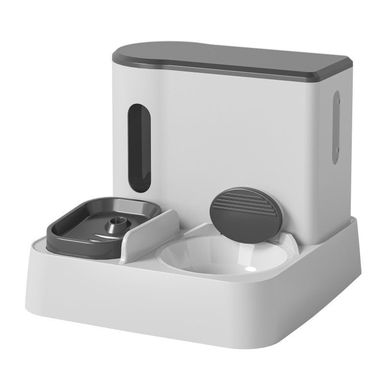 Cat Automatic Pet Feeder Water Dispenser Integrated Double Bowl Drinking Pet