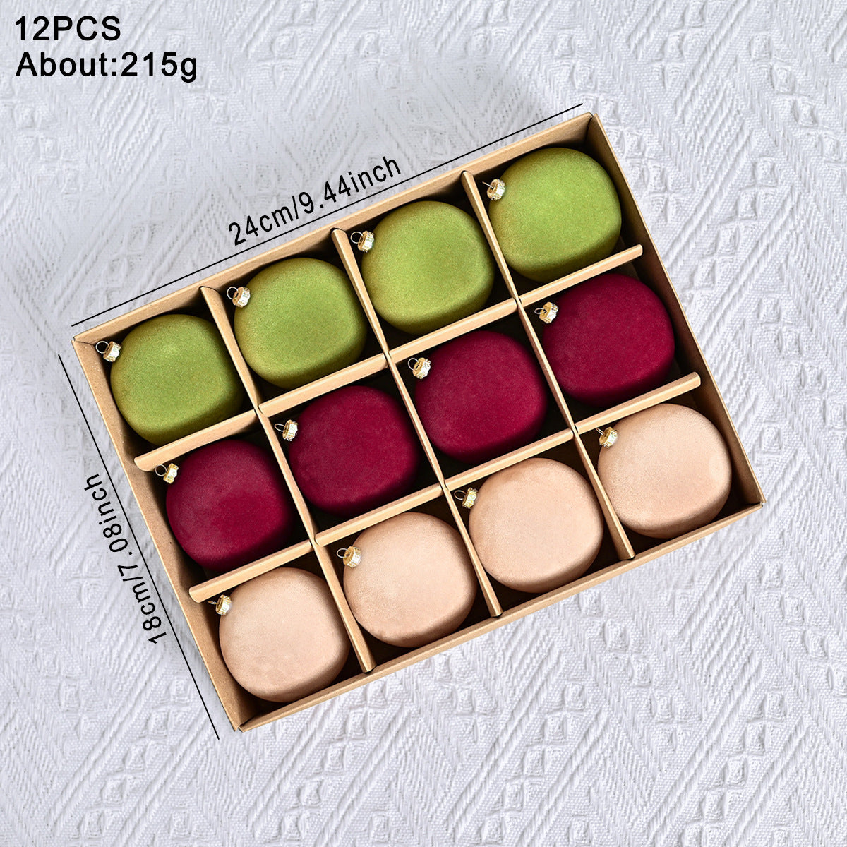 Christmas Ball Flocking Pendant Ornament