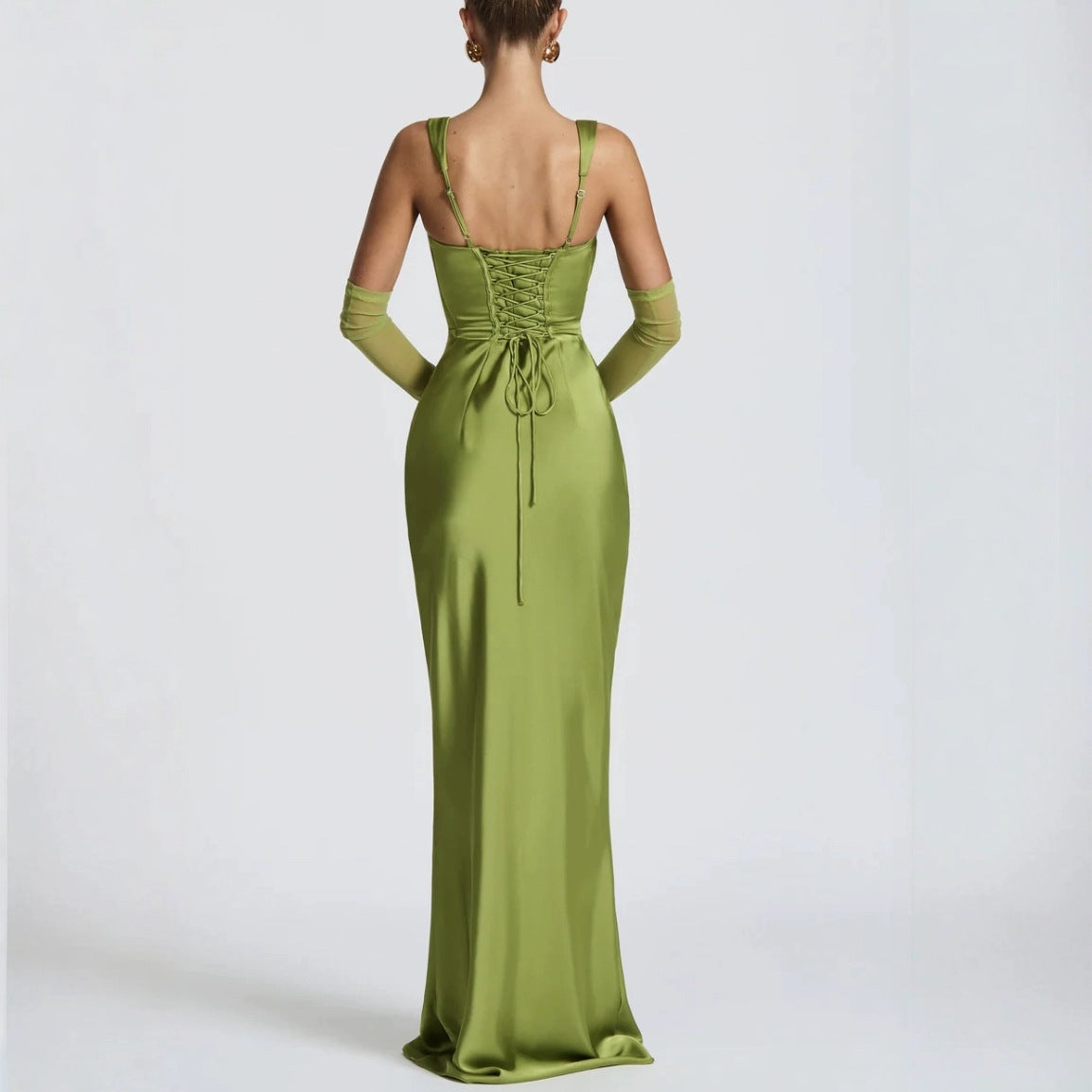Sleeveless Sling Maxi Dress - Elegant High-Waist Design