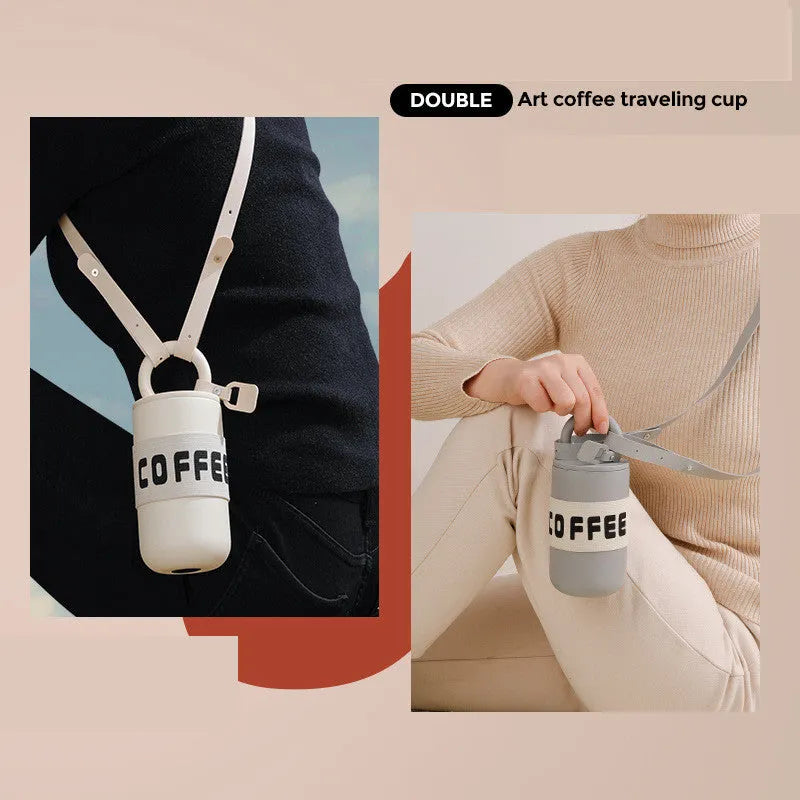 Compact Portable Stainless Steel Accompanying Cup Couples