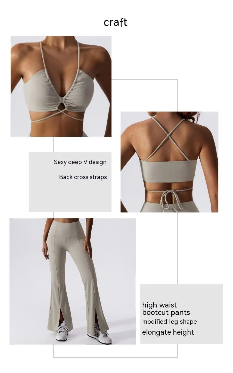 Camisole Yoga Bra Outer Wear Strap Beauty Back Suit - Bellarte Enchanté Camisole Yoga Bra Outer Wear Strap Beauty Back Suit