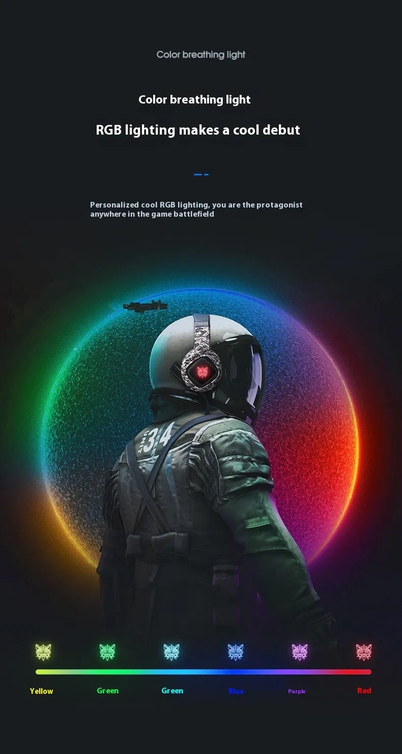 Camouflage Color Head-mounted RGB Computer Wired Bass Gaming Headset For E-sports - Bellarte Enchanté Camouflage Color Head-mounted RGB Computer Wired Bass Gaming Headset For E-sports