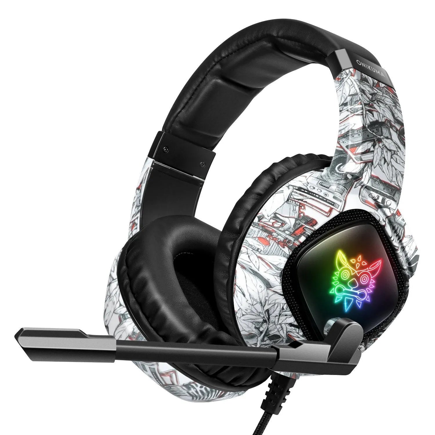 Camouflage Color Head-mounted RGB Computer Wired Bass Gaming Headset For E-sports - Bellarte Enchanté Camouflage Color Head-mounted RGB Computer Wired Bass Gaming Headset For E-sports
