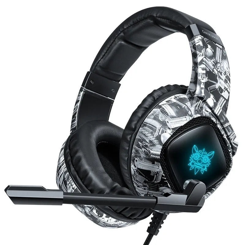 Camouflage Color Head-mounted RGB Computer Wired Bass Gaming Headset For E-sports - Bellarte Enchanté Camouflage Color Head-mounted RGB Computer Wired Bass Gaming Headset For E-sports
