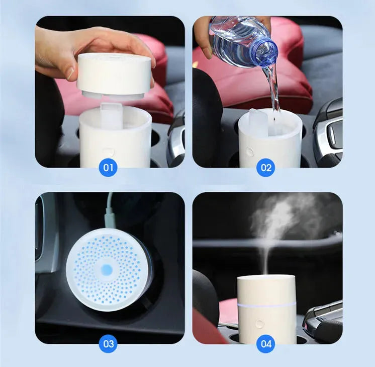 Car Diffuser Aroma Ultrasonic Water Mist Humidifier - Bellarte Enchanté Car Diffuser Aroma Ultrasonic Water Mist Humidifier