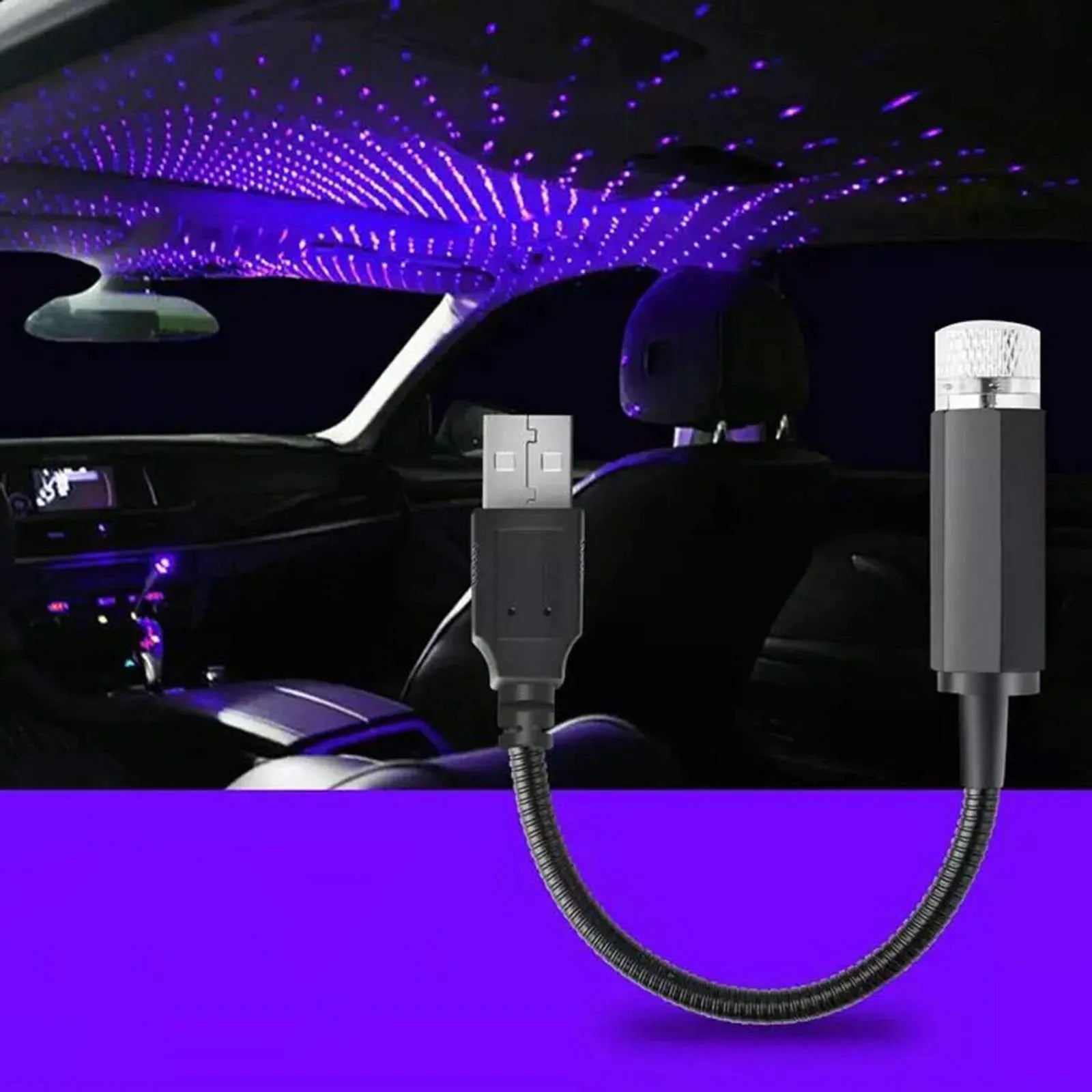 Car LED Starry Sky Night Light USB Galaxy Star - Bellarte Enchanté Car LED Starry Sky Night Light USB Galaxy Star