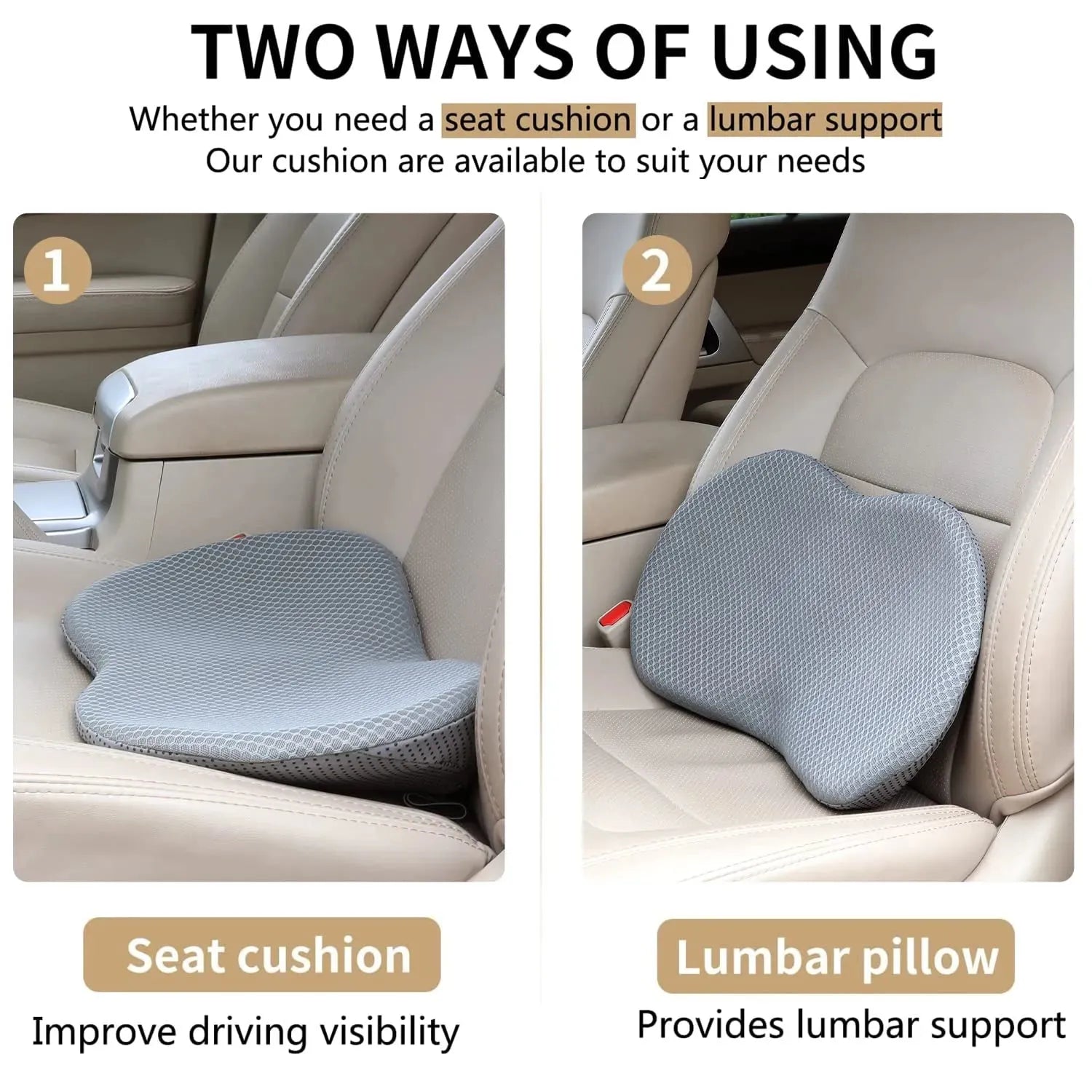 Car Seat Cushion Is Thickened And The Main Driver Increased - Bellarte Enchanté Car Seat Cushion Is Thickened And The Main Driver Increased