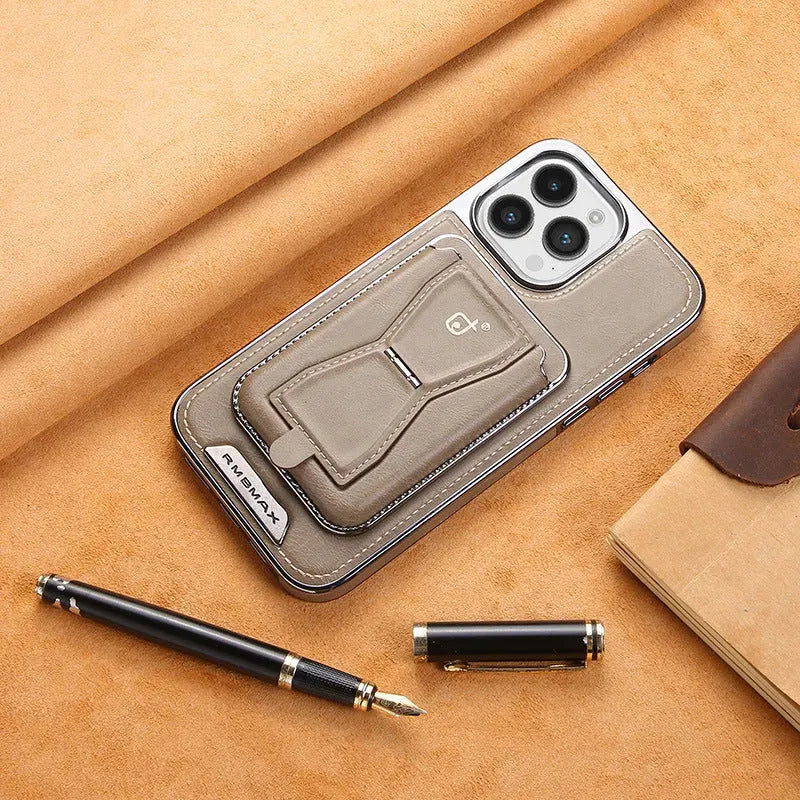 Card Holder Bracket Magnetic Suction Phone Case - Bellarte Enchanté Card Holder Bracket Magnetic Suction Phone Case