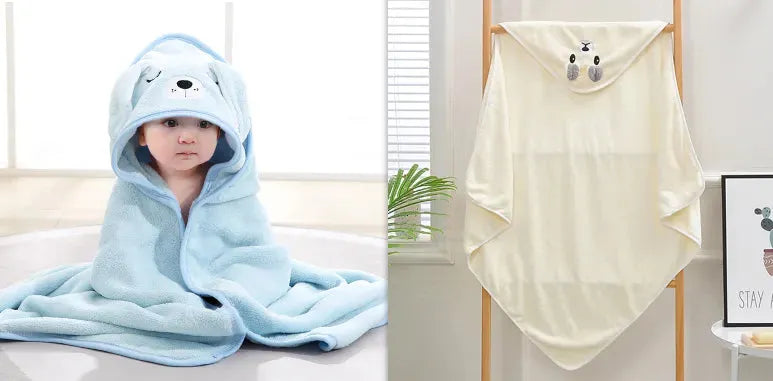 Cartoon Bath Towel Cloak Embroidered Quilt Coral Velvet - Bellarte Enchanté Cartoon Bath Towel Cloak Embroidered Quilt Coral Velvet