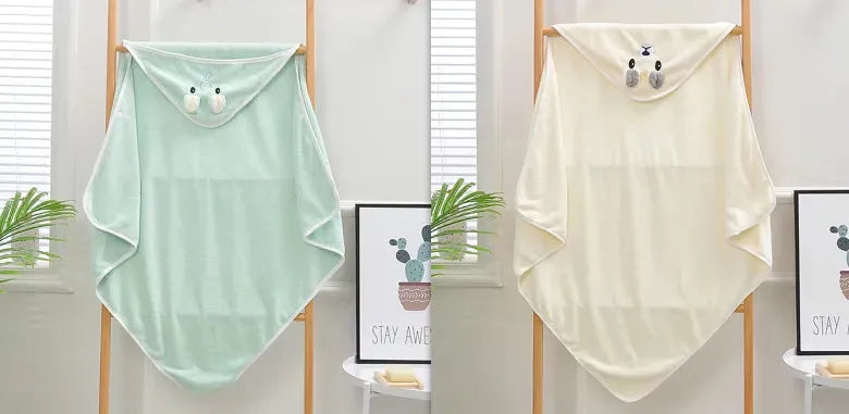 Cartoon Bath Towel Cloak Embroidered Quilt Coral Velvet - Bellarte Enchanté Cartoon Bath Towel Cloak Embroidered Quilt Coral Velvet