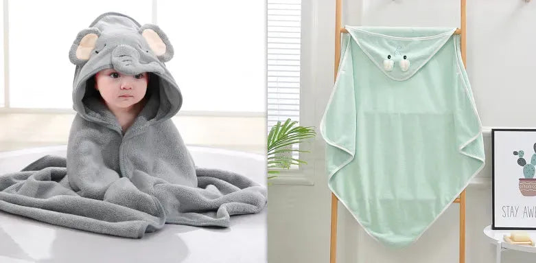 Cartoon Bath Towel Cloak Embroidered Quilt Coral Velvet - Bellarte Enchanté Cartoon Bath Towel Cloak Embroidered Quilt Coral Velvet